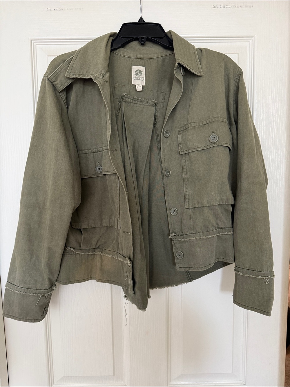 Kut from the Kloth Olive Utility Crop Jacket